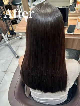 ロング 髪質改善縮毛矯正 谷口雄太のヘアスタイル