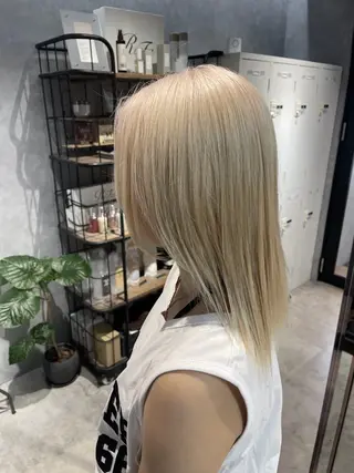 ミディアム カラー 福西 洋斗のヘアスタイル
