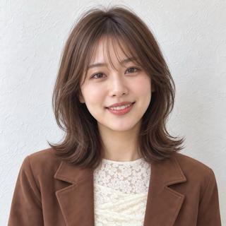 ミディアム カラー 銀座/モテ🤍垢抜け レイヤー/あさみのヘアスタイル