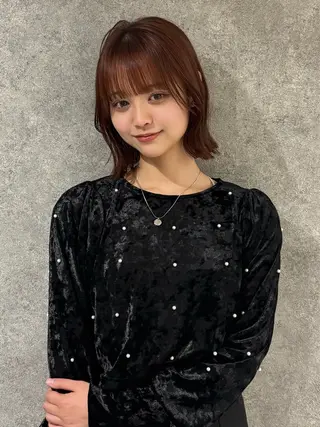 ショート カラー RURI韓国ボブ 🇰🇷タッセルボブのヘアスタイル