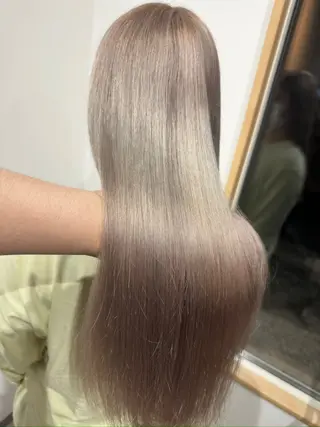 ロング カラー 透明感カラー🫧 🍒久留米美容室のヘアスタイル