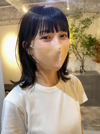 ミディアム カラー 砂原 ひよりのヘアスタイル