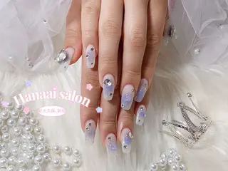 セミロング Hanaai salon あまねのネイルデザイン