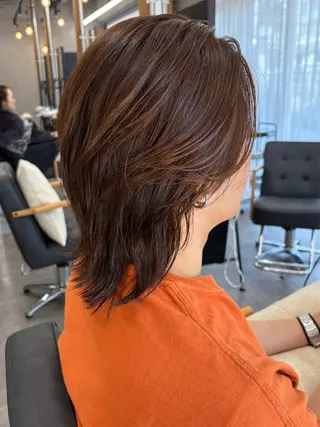 ミディアム カラー メンズ 石田 翔琉のヘアスタイル