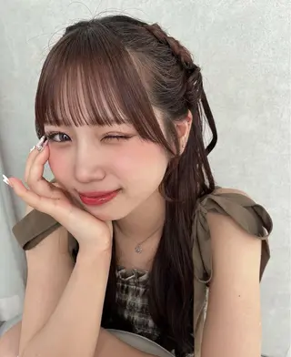 ロング ヘアアレンジ 🎀無料カットモデル 🪞5cm以上いちかのヘアスタイル