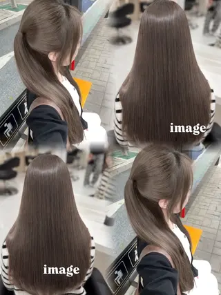 ロング カラー 🤍韓国大人っぽ ベージュMAI🤍のヘアスタイル