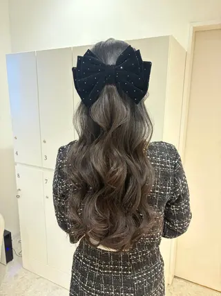 セミロング ヘアアレンジ ヘアセット/レイヤー 縮毛矯正/はるか🎀のヘアスタイル
