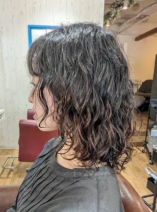 ミディアム パーマ マルキーズ Sacoのヘアスタイル