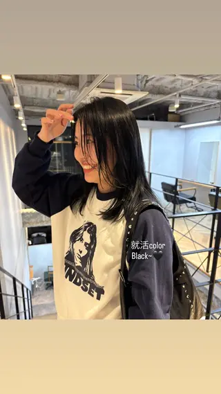 ミディアム カラー 石井聖愛/名古屋/ 伏見/カラーモデルのヘアスタイル