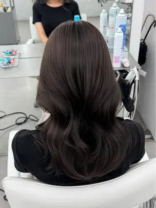 ロング カラー 韓国ヘア/顔周り ヘアセット/加藤優里のヘアスタイル