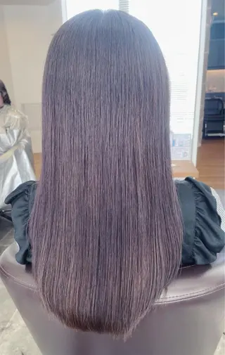 セミロング カラー 開發 紗貴のヘアスタイル
