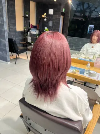 ミディアム カラー 🩵さき🤍 可愛いを叶える美容師のヘアスタイル