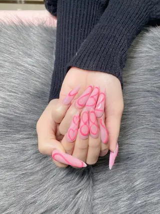 ロング ネイル 《LB》ラブリエ Nail&eyeのマツエク・マツパデザイン
