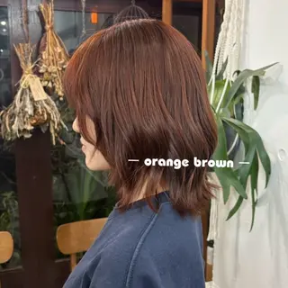 セミロング カラー Hina/カラー特化 /艶カラーのヘアスタイル