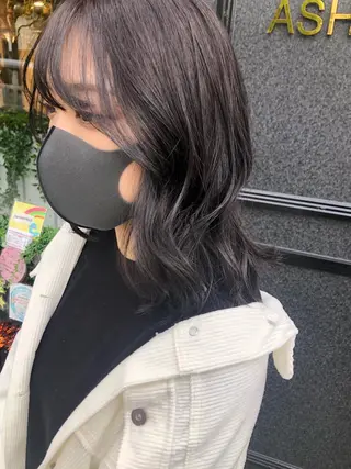 セミロング カラー ASHLEY/ miku.🥀のヘアスタイル