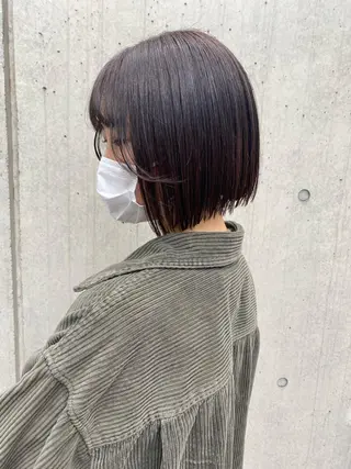 ショート カラー パーマ ヘアアレンジ アイブロウ MOE /Zina横浜2ndのヘアスタイル