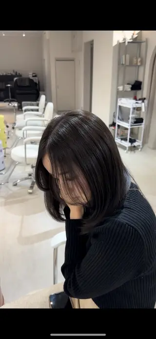 ミディアム カラー 本町/新町/心斎橋 透明感カラーSANCのヘアスタイル