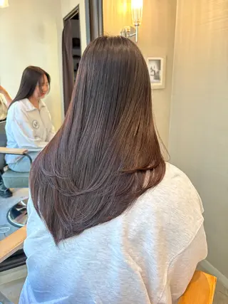 ロング 【髪質改善】カラー 韓国ヘア🎀RISAのヘアスタイル
