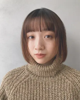 ショート カラー ボブパーマコテ巻き風 パーマNo1深江秀平のヘアスタイル