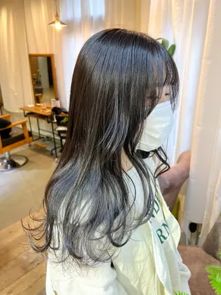 ロング カラー ブリーチなしカラー 🌿脇黒丸 彩のヘアスタイル