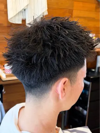 ショート パーマ メンズ 三宮メンズカット ヨシイッキのヘアスタイル
