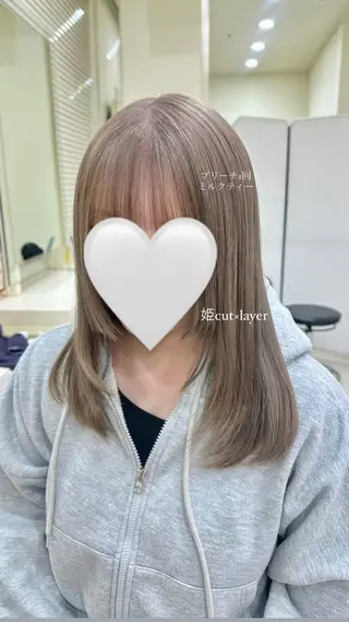 ロング カラー ヘアアレンジ 🎀 yuuka🎀のヘアスタイル