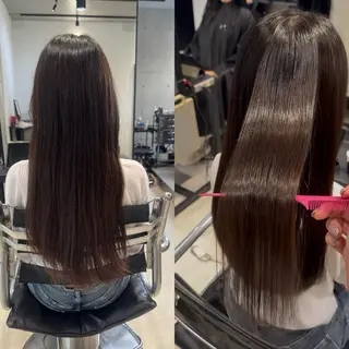 ロング カラー パーマ ヘアアレンジ 透明感カラー✂︎ YUKAのヘアスタイル
