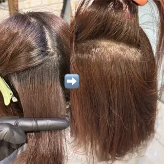 カラー 暖色カラー🍎 家本 夏鈴のヘアスタイル