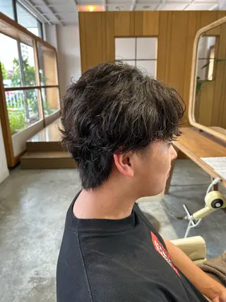ショート パーマ メンズ 佐藤 悠生 メンズパーマ.カットのヘアスタイル