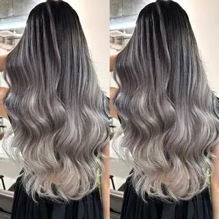 ロング バレイヤージュ ボブ🌈ナツヤのヘアスタイル