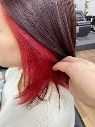 セミロング カラー 森田 滉平のヘアスタイル