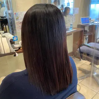 セミロング 髪質改善 メンズパーマゆうひのヘアスタイル