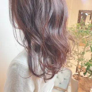 ロング カラー ヘアアレンジ 美髪矯正 韓国レイヤーのヘアスタイル