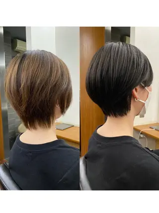 ショート 似合わせレイヤー/ ケアパーマ/高倉のヘアスタイル