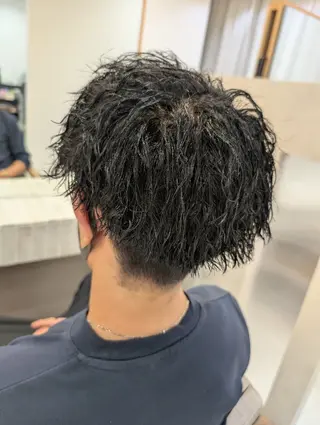 ミディアム パーマ メンズ QOL札幌YUTO （旧QOL円山）のヘアスタイル
