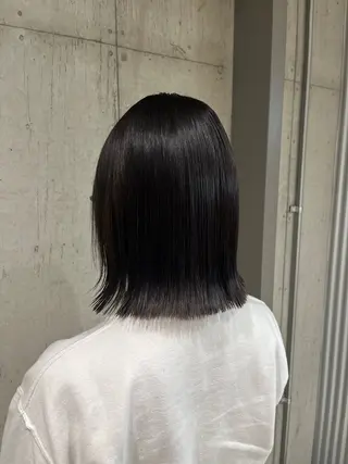 ミディアム カラー ヘアアレンジ 💥ボブ/艶髪/ 透明感カラー/陸人のヘアスタイル