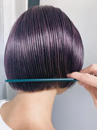 ショート カラー ボブパーマコテ巻き風 パーマNo1深江秀平のヘアスタイル
