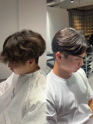 パーマ メンズ メンズ縮毛矯正 ulus高森蓮のヘアスタイル