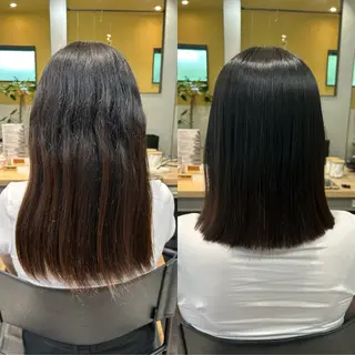 ミディアム パーマ hub hair レイヤー/透明感のヘアスタイル