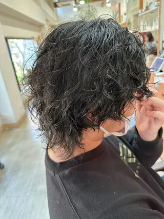 パーマ メンズ 長嶋 康平のヘアスタイル