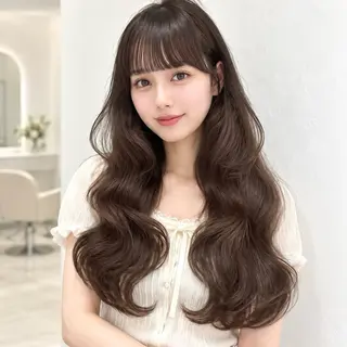 ロング カラー ♡mao♡／顔周り ／透明感カラー🎀のヘアスタイル