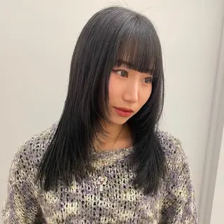 セミロング ブリーチなしWカラー /SACHIKAのヘアスタイル