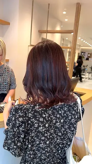 ミディアム カラー 山口 陸のヘアスタイル
