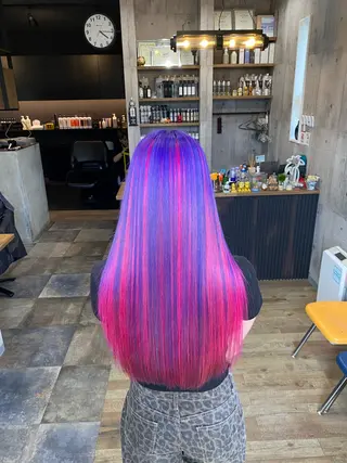 ロング カラー わたぬき りるのヘアスタイル