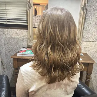 ミディアム カラー Hair Labo ASH  あみん♡のヘアスタイル