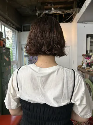 ミディアム カラー パーマ maho/垢抜け カラーパーマメイクのヘアスタイル