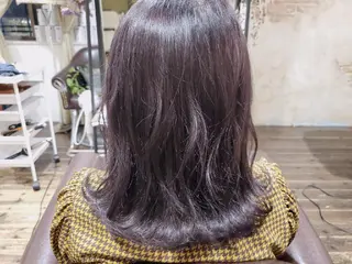 セミロング カラー パル__レイヤー/パ ーマ/デザインカラーのヘアスタイル