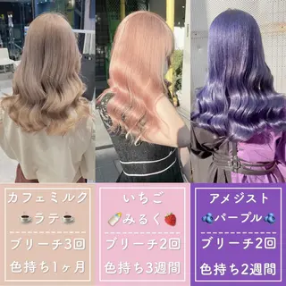 セミロング カラー ヘアアレンジ メンズ ハイトーン特化💍 NØRN💍韓国のヘアスタイル