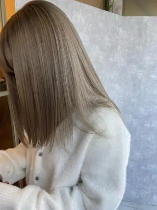 セミロング 【完全個室】髪質改善 暖色カラー/山崎唯奈のヘアスタイル