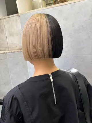 ショート Fuu👣ボブ/ボブ ヘア/ベージュカラーのヘアスタイル